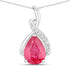 1.98 Carat Genuine Ruby and White Diamond 14K White Gold Pendant by Bids.com