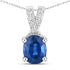 0.71 Carat Genuine Blue Sapphire and White Diamond 14K White Gold Pendant by Bids.com