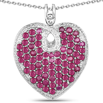 8.03 Carat Genuine Ruby .925 Sterling Silver Pendant by Bids.com