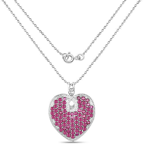 8.03 Carat Genuine Ruby .925 Sterling Silver Pendant by Bids.com
