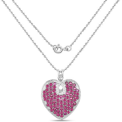 8.03 Carat Genuine Ruby .925 Sterling Silver Pendant by Bids.com