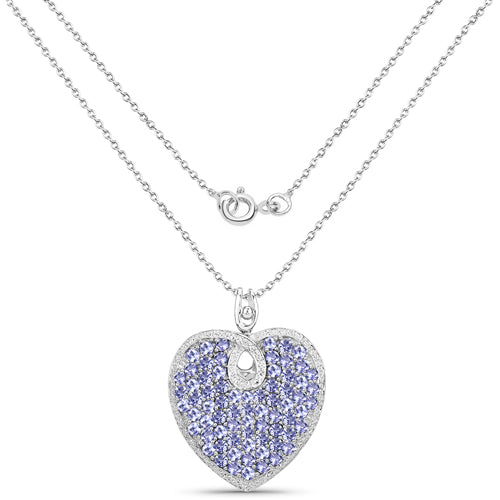 6.17 Carat Genuine Tanzanite .925 Sterling Silver Pendant by Bids.com