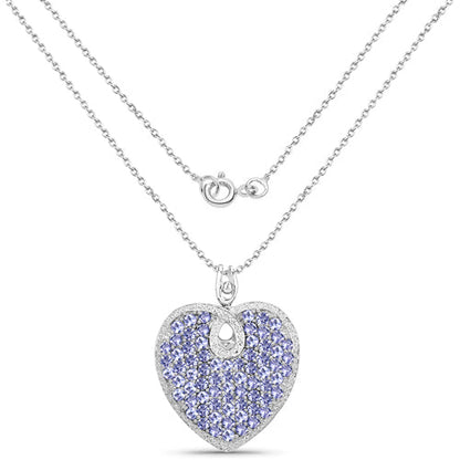 6.17 Carat Genuine Tanzanite .925 Sterling Silver Pendant by Bids.com