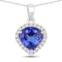 2.53 Carat Genuine Tanzanite and White Diamond 14K White Gold Pendant by Bids.com