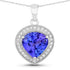 2.58 Carat Genuine Tanzanite and White Diamond 14K White Gold Pendant by Bids.com