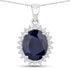 4.63 Carat Genuine Blue Sapphire and White Diamond 14K White Gold Pendant by Bids.com