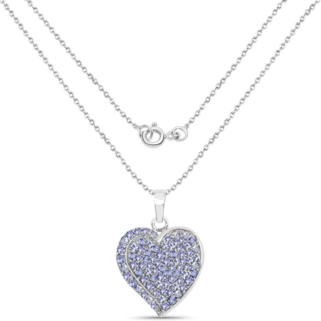 3.97 Carat Genuine Tanzanite .925 Sterling Silver Pendant 