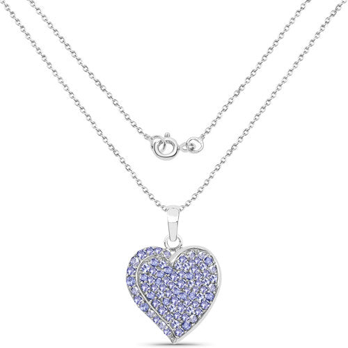 3.97 Carat Genuine Tanzanite .925 Sterling Silver Pendant by Bids.com