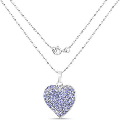 3.97 Carat Genuine Tanzanite .925 Sterling Silver Pendant by Bids.com