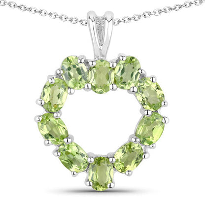 1.70 Carat Genuine Peridot .925 Sterling Silver Pendant by Bids.com