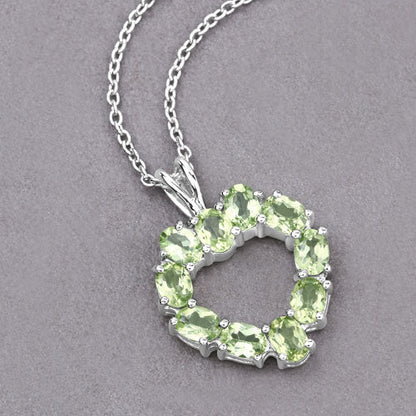 1.70 Carat Genuine Peridot .925 Sterling Silver Pendant by Bids.com
