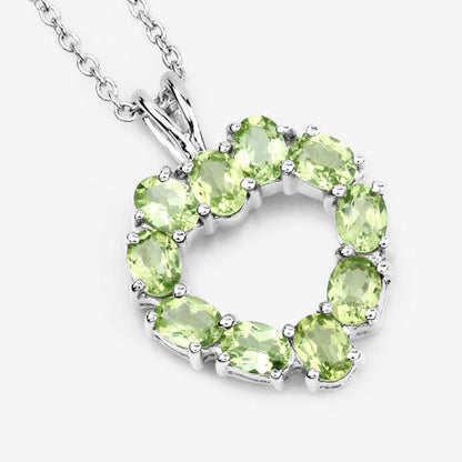 1.70 Carat Genuine Peridot .925 Sterling Silver Pendant by Bids.com