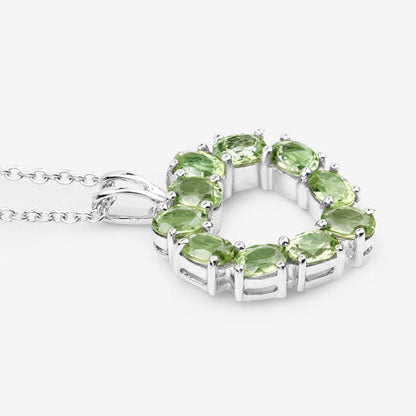 1.70 Carat Genuine Peridot .925 Sterling Silver Pendant by Bids.com