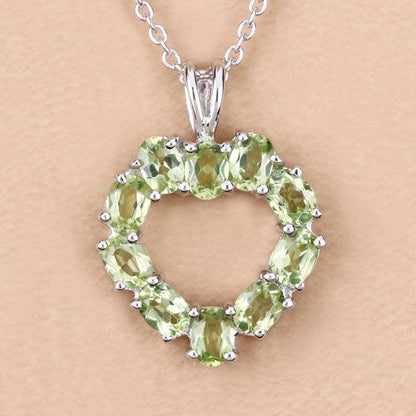 1.70 Carat Genuine Peridot .925 Sterling Silver Pendant by Bids.com