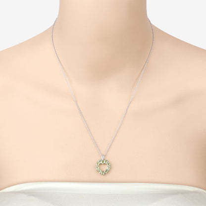 1.70 Carat Genuine Peridot .925 Sterling Silver Pendant by Bids.com