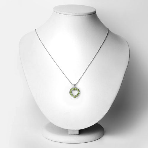 1.70 Carat Genuine Peridot .925 Sterling Silver Pendant by Bids.com
