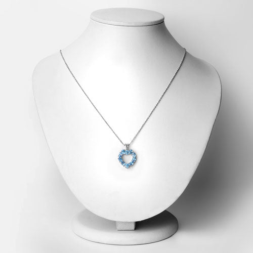 1.90 Carat Genuine Swiss Blue Topaz .925 Sterling Silver Pendant by Bids.com