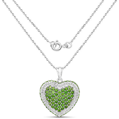 4.62 Carat Genuine Chrome Diopside .925 Sterling Silver Pendant by Bids.com