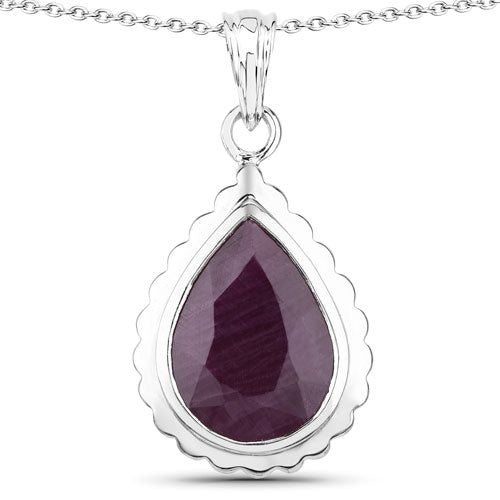 14.10 Carat Genuine Ruby .925 Sterling Silver Pendant by Bids.com