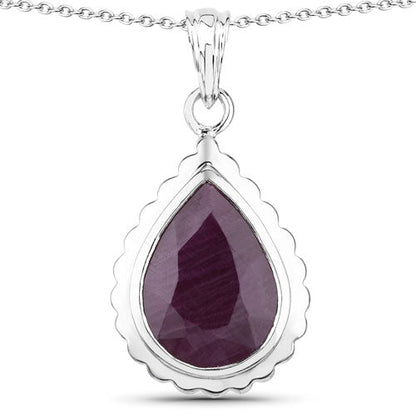14.10 Carat Genuine Ruby .925 Sterling Silver Pendant by Bids.com