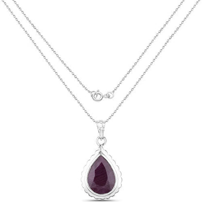 14.10 Carat Genuine Ruby .925 Sterling Silver Pendant by Bids.com