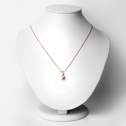 18K Rose Gold Plated 0.70 Carat Genuine Morganite .925 Sterling Silver Pendant  DestGlow