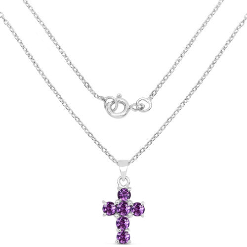 1.44 Carat Genuine Amethyst .925 Sterling Silver Pendant  DestGlow