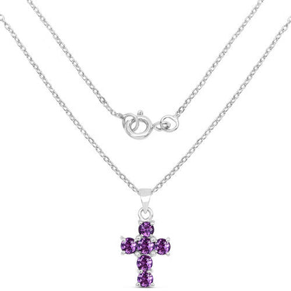 1.44 Carat Genuine Amethyst .925 Sterling Silver Pendant  DestGlow