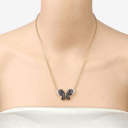 3.83 Carat Genuine Blue Sapphire and White Zircon .925 Sterling Silver Pendant by Bids.com