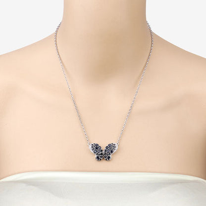 3.83 Carat Genuine Blue Sapphire and White Zircon .925 Sterling Silver Pendant by Bids.com