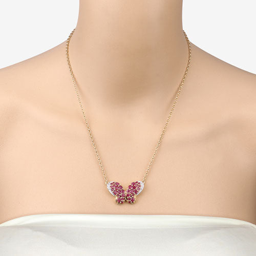 4.15 Carat Genuine Ruby and White Zircon .925 Sterling Silver Pendant by Bids.com