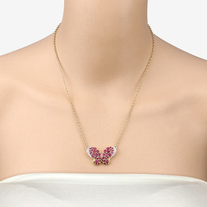 4.15 Carat Genuine Ruby and White Zircon .925 Sterling Silver Pendant by Bids.com