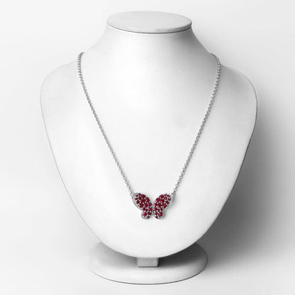 4.15 Carat Genuine Ruby and White Zircon .925 Sterling Silver Pendant by Bids.com
