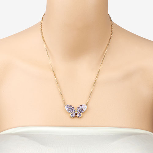 3.31 Carat Genuine Tanzanite and White Zircon .925 Sterling Silver Pendant  DestGlow