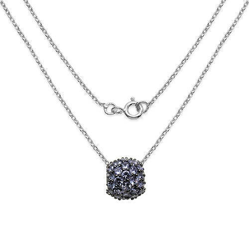 3.08 Carat Genuine Tanzanite .925 Sterling Silver Pendant by Bids.com