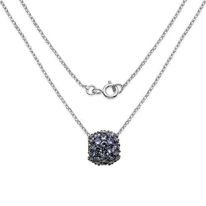 3.08 Carat Genuine Tanzanite .925 Sterling Silver Pendant by Bids.com