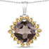 6.17 Carat Genuine Smoky Quartz and Citrine .925 Sterling Silver Pendant by Bids.com