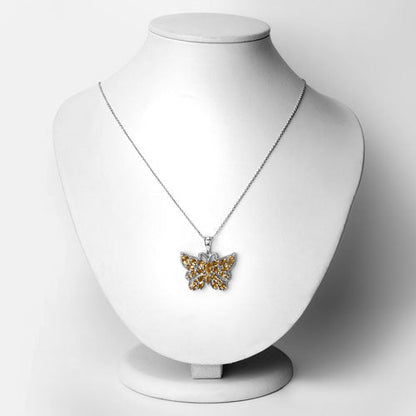 3.89 Carat Genuine Citrine .925 Sterling Silver Pendant  DestGlow