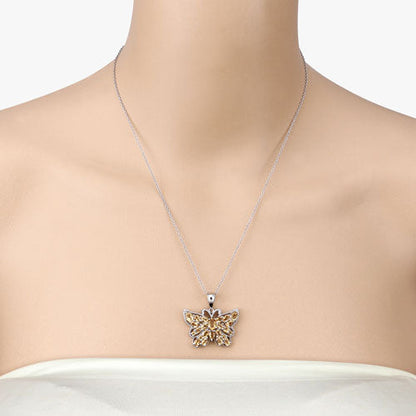 3.89 Carat Genuine Citrine .925 Sterling Silver Pendant  DestGlow