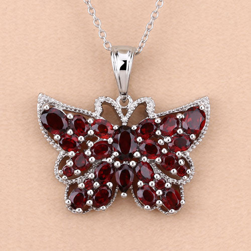 4.90 Carat Genuine Garnet .925 Sterling Silver Pendant by Bids.com