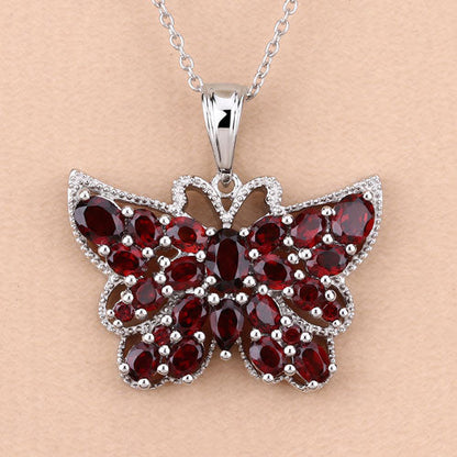 4.90 Carat Genuine Garnet .925 Sterling Silver Pendant by Bids.com