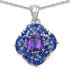 3.04 Carat Genuine Amethyst .925 Sterling Silver Pendant  DestGlow