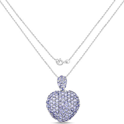 6.01 Carat Genuine Tanzanite .925 Sterling Silver Pendant by Bids.com