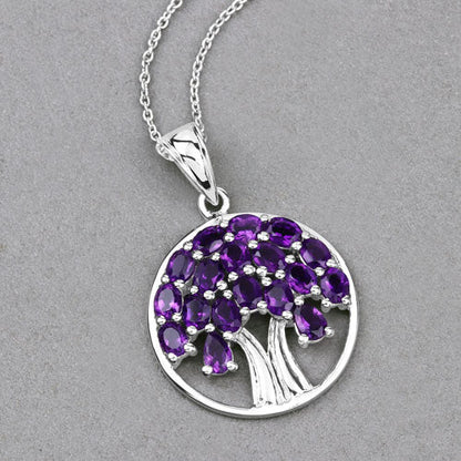 2.94 Carat Genuine Amethyst .925 Sterling Silver Pendant by Bids.com