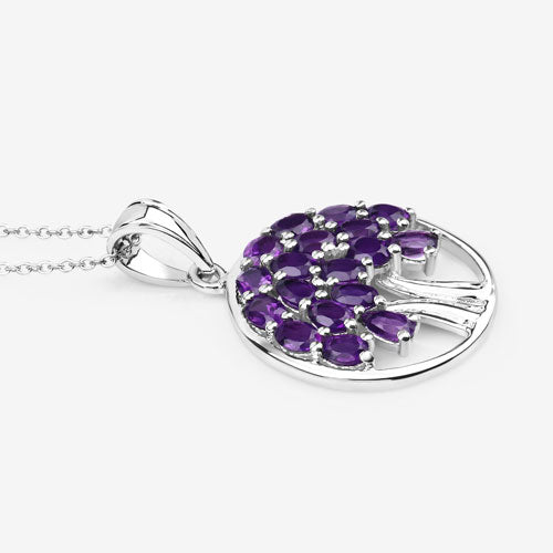 2.94 Carat Genuine Amethyst .925 Sterling Silver Pendant by Bids.com