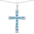 3.85 Carat Genuine Blue Topaz .925 Sterling Silver Pendant 