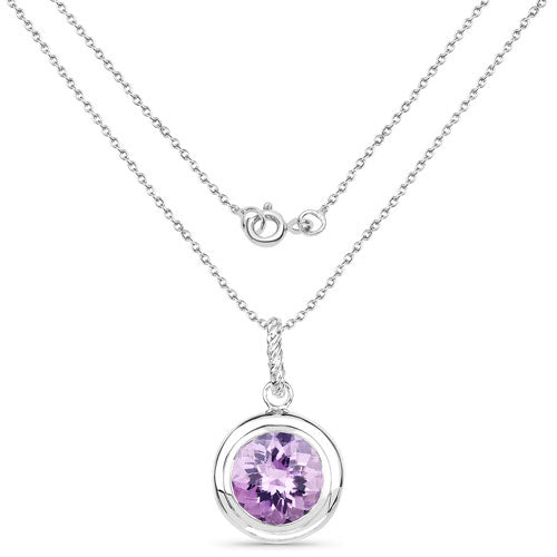 8.00 Carat Genuine Amethyst .925 Sterling Silver Pendant by Bids.com