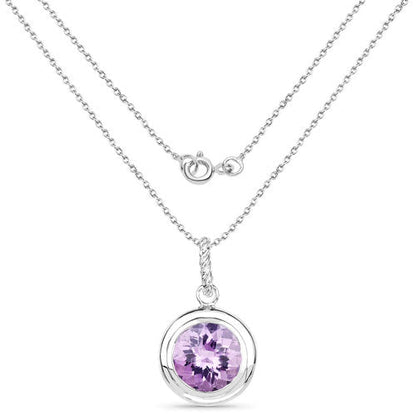 8.00 Carat Genuine Amethyst .925 Sterling Silver Pendant by Bids.com