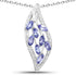 1.12 Carat Genuine Tanzanite .925 Sterling Silver Pendant  DestGlow