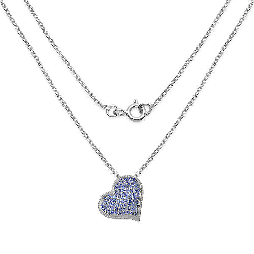 2.98 Carat Genuine Tanzanite .925 Sterling Silver Pendant by Bids.com